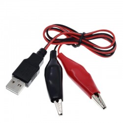 Cablu test cu mufa USB si 2 clipsuri
