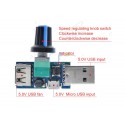 Controler cu potentiometru usb DC 5V la 12V 10A pentru motoare si ventilatoare