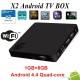 Mini PC Android TV Box Beelink X2 4K H.265 Decoding Quad Core Android 4.4M 1GB RAM DDR3 8GB Flash Wifi HDMI