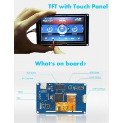 Ecran display 2.8" Nextion XD HMI USART GPU serial cu Touch screen